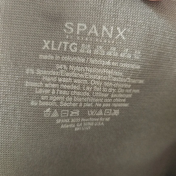 Spanx Seamless Olive Green High Rise Ankle Zip Leggings Stretch Size XL - Picture 3 of 6